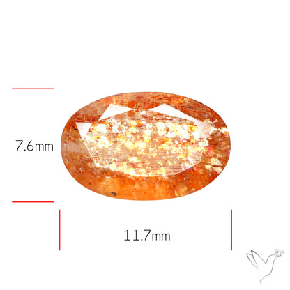 Tanzanian Sunstone Faceted High Grade Confetti Sunstone