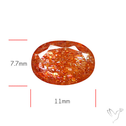 Tanzanian Sunstone Faceted High Grade Confetti Sunstone