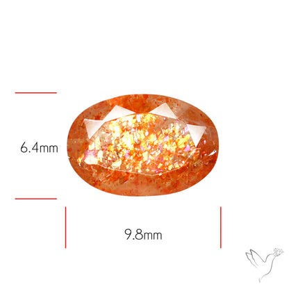 Tanzanian Sunstone Faceted High Grade Confetti Sunstone