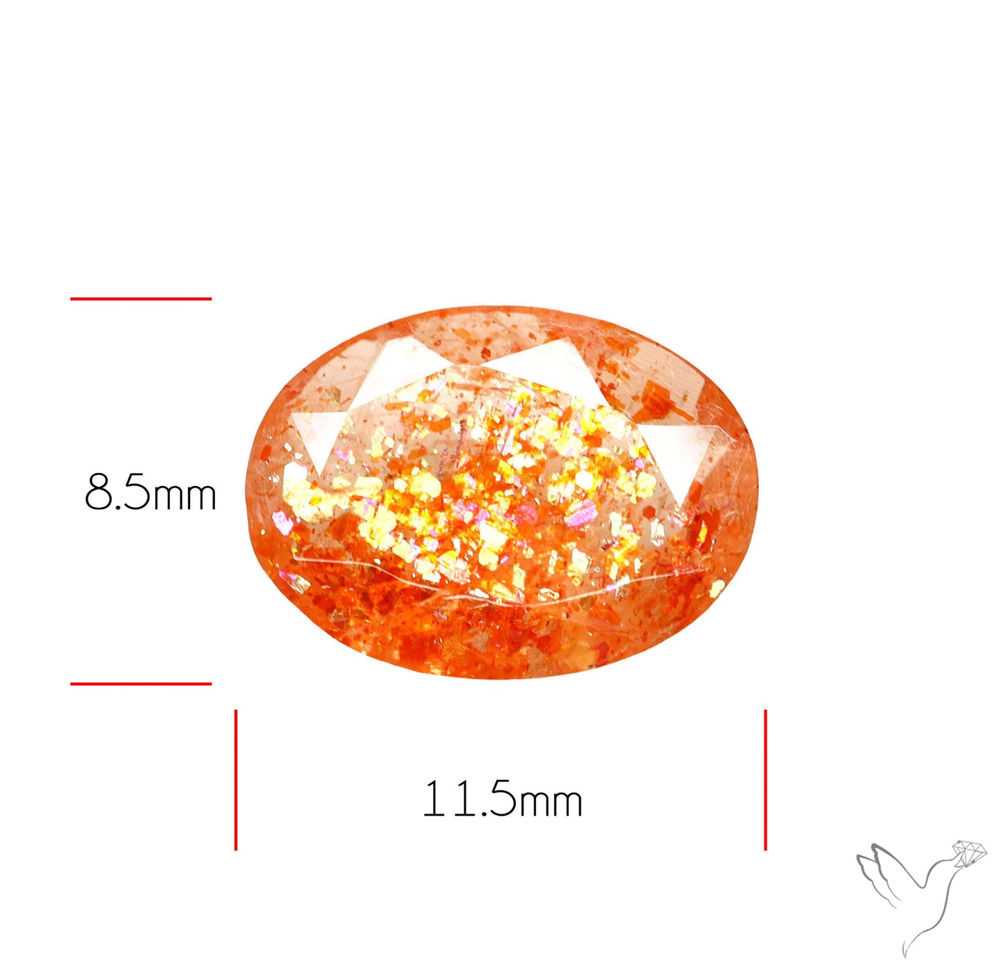 Tanzanian Sunstone Faceted High Grade Confetti Sunstone