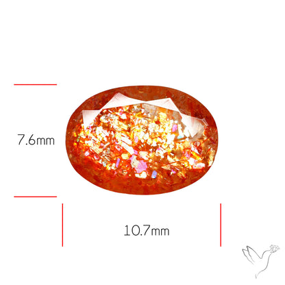 Tanzanian Sunstone Faceted High Grade Confetti Sunstone