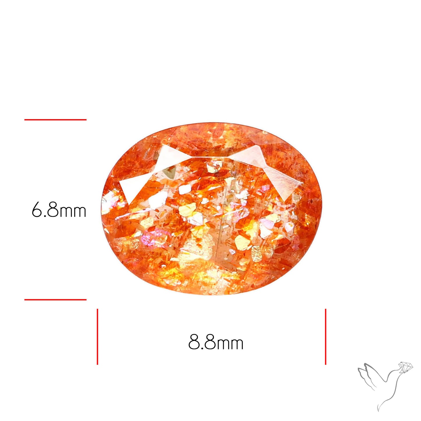 Tanzanian Sunstone Faceted High Grade Confetti Sunstone
