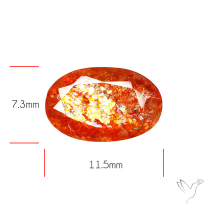 Tanzanian Sunstone Faceted High Grade Confetti Sunstone