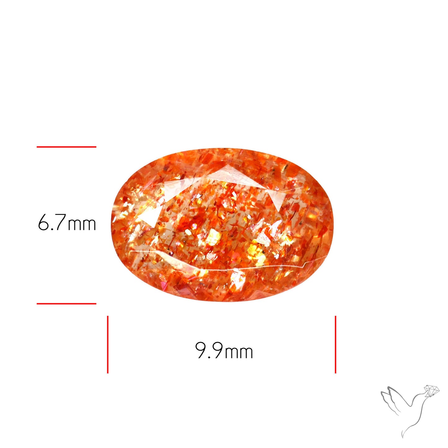 Tanzanian Sunstone Faceted High Grade Confetti Sunstone