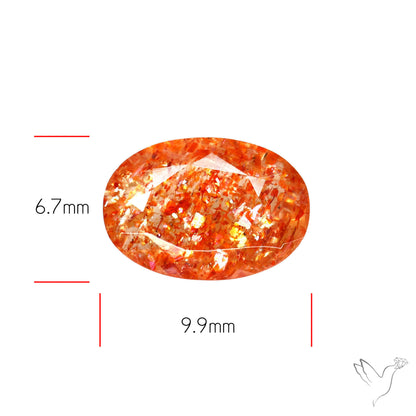 Tanzanian Sunstone Faceted High Grade Confetti Sunstone