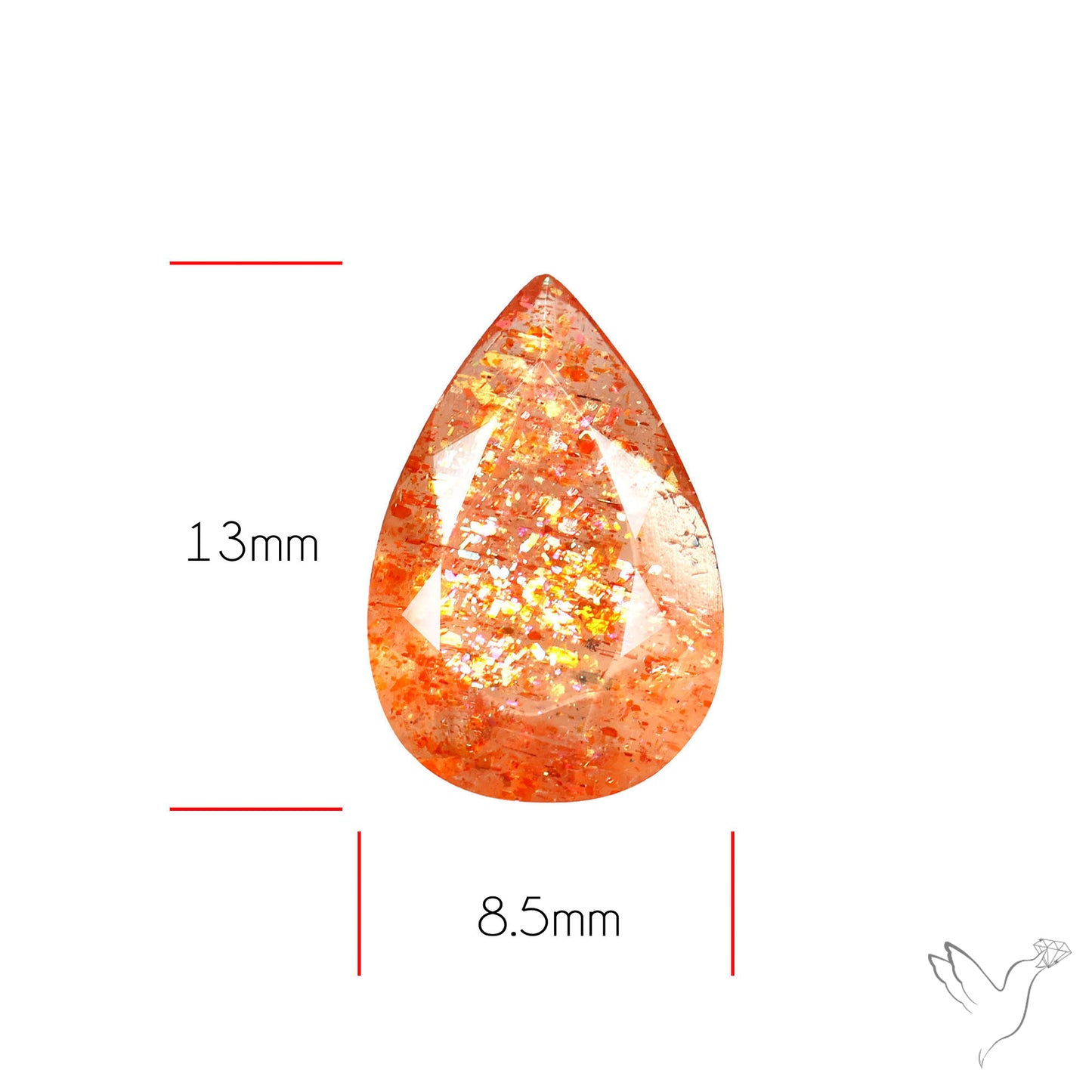 Tanzanian Sunstone Faceted High Grade Confetti Sunstone