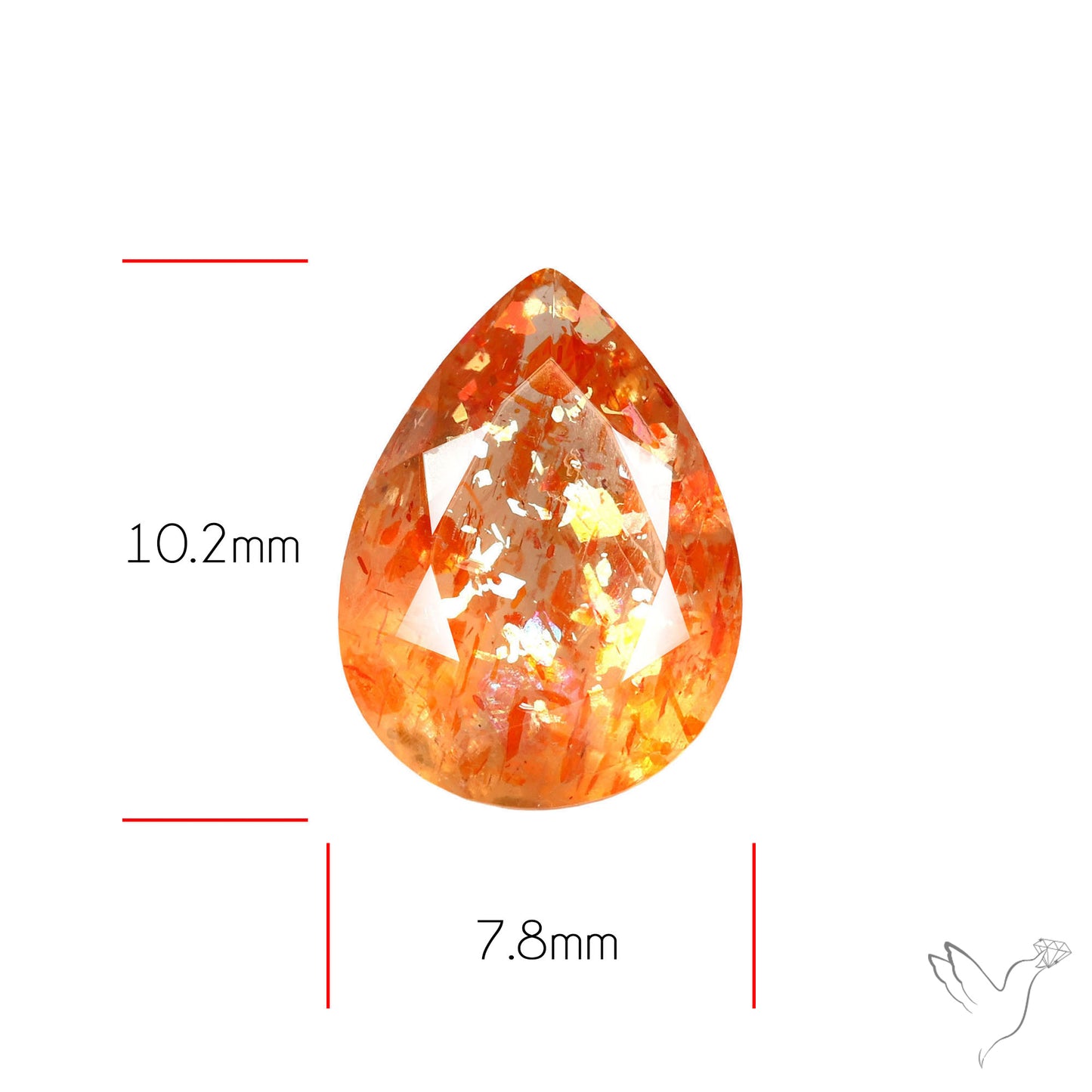 Tanzanian Sunstone Faceted High Grade Confetti Sunstone