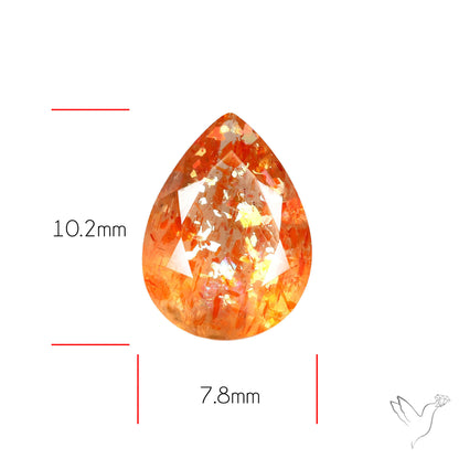 Tanzanian Sunstone Faceted High Grade Confetti Sunstone