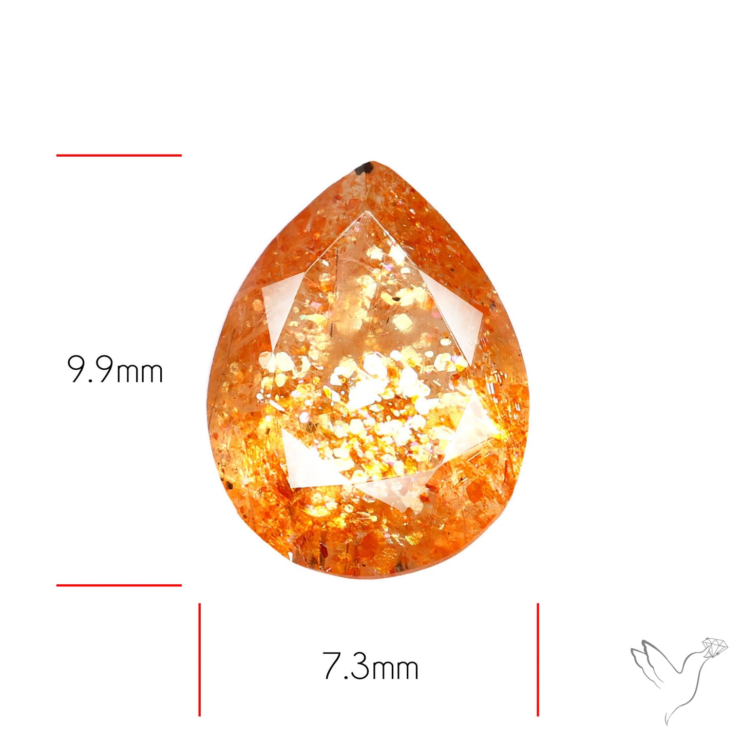 Tanzanian Sunstone Faceted High Grade Confetti Sunstone