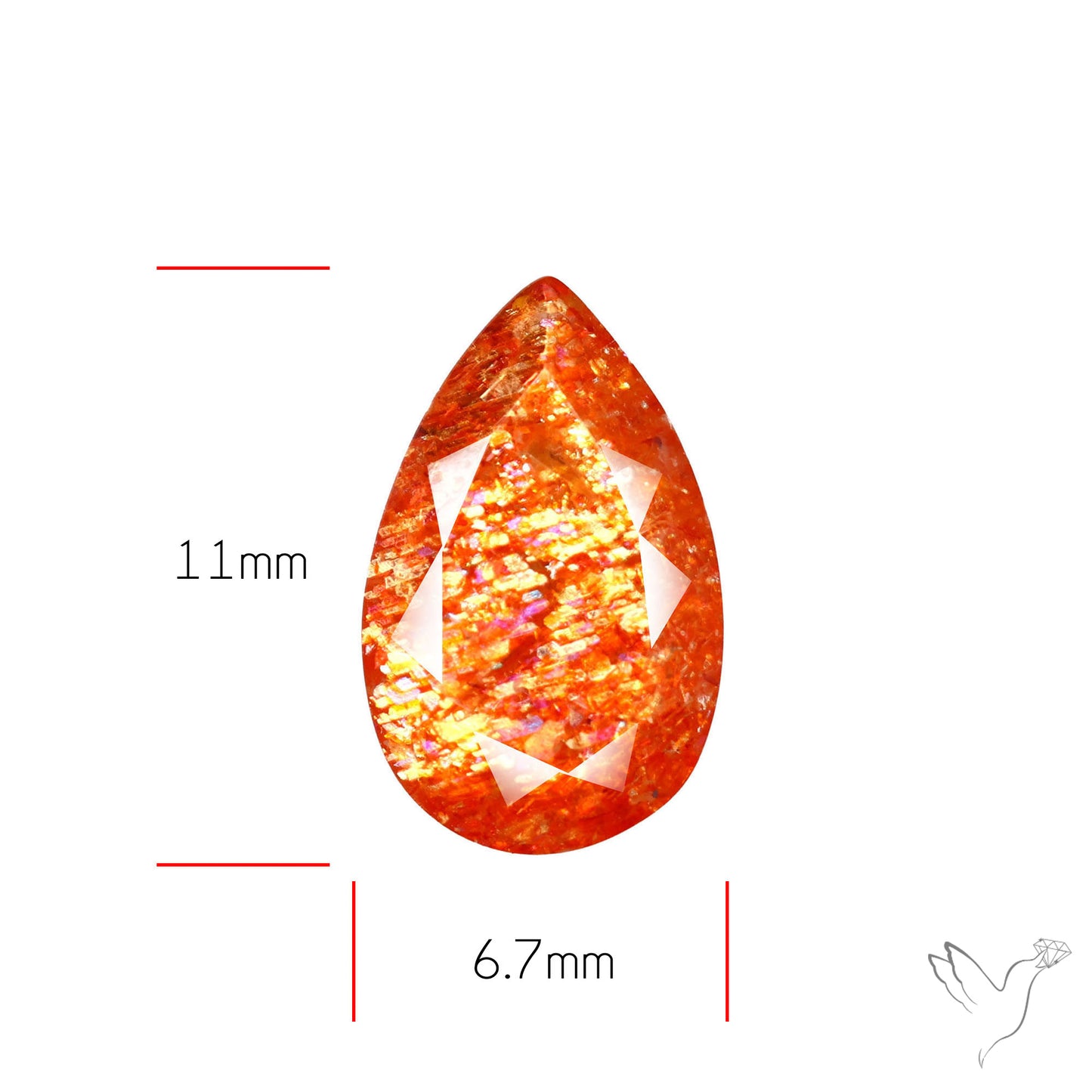 Tanzanian Sunstone Faceted High Grade Confetti Sunstone