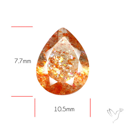 Tanzanian Sunstone Faceted High Grade Confetti Sunstone