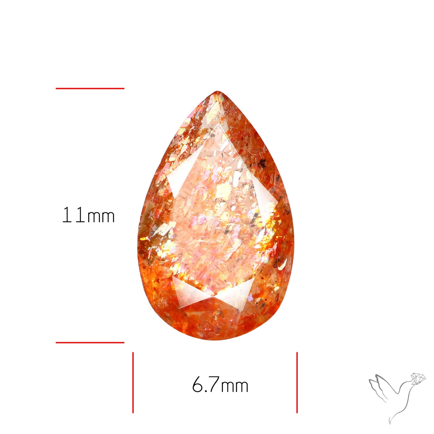 Tanzanian Sunstone Faceted High Grade Confetti Sunstone