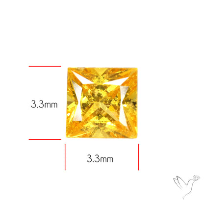 Faceted Orange Sapphire Small Multi Sapphire
