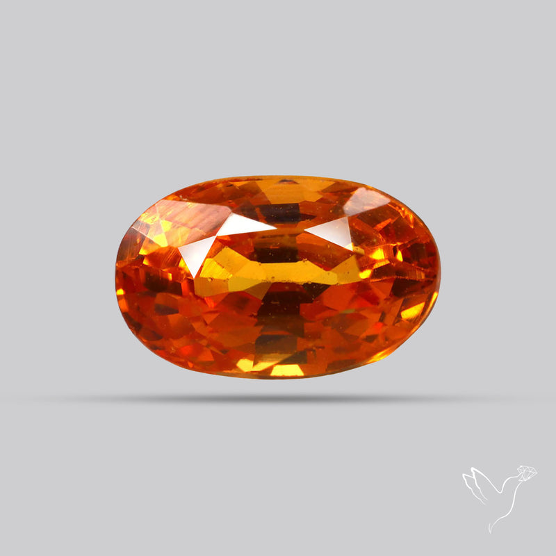 Faceted Orange Sapphire Small Multi Sapphire