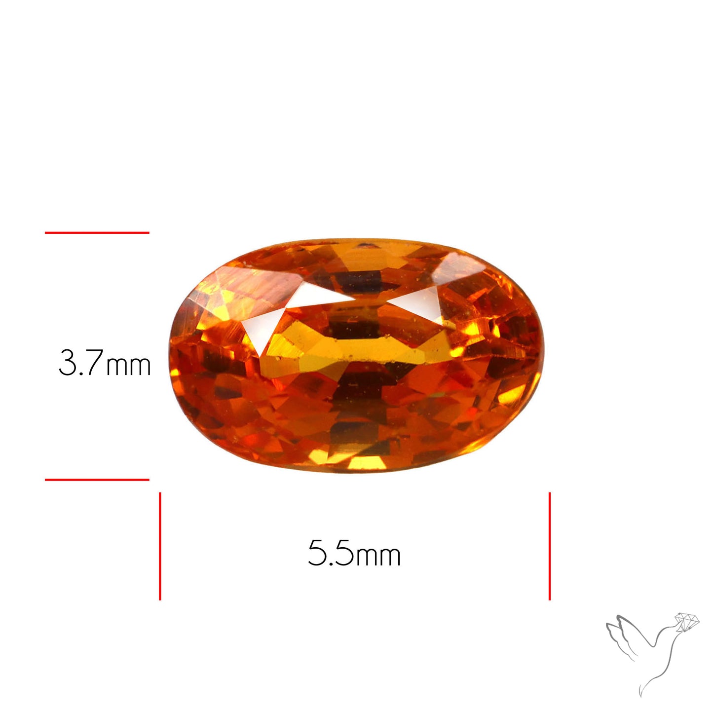 Faceted Orange Sapphire Small Multi Sapphire