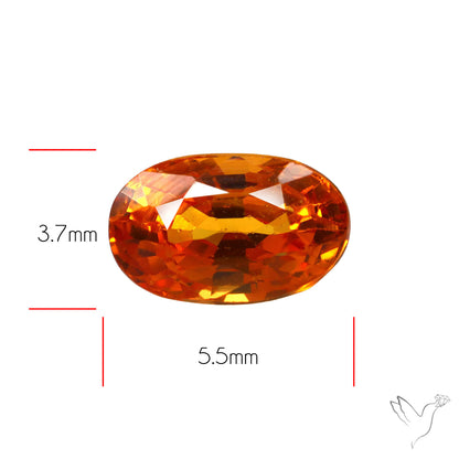Faceted Orange Sapphire Small Multi Sapphire