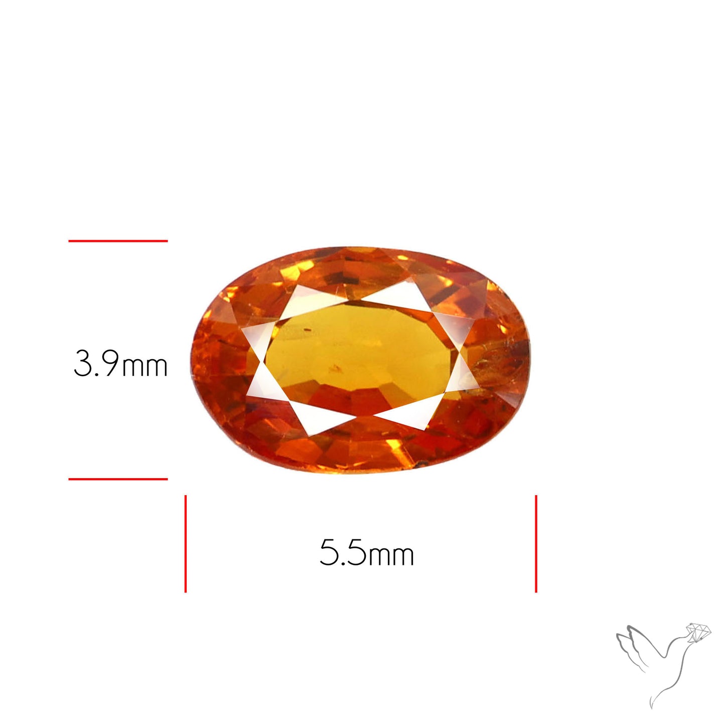 Faceted Orange Sapphire Small Multi Sapphire