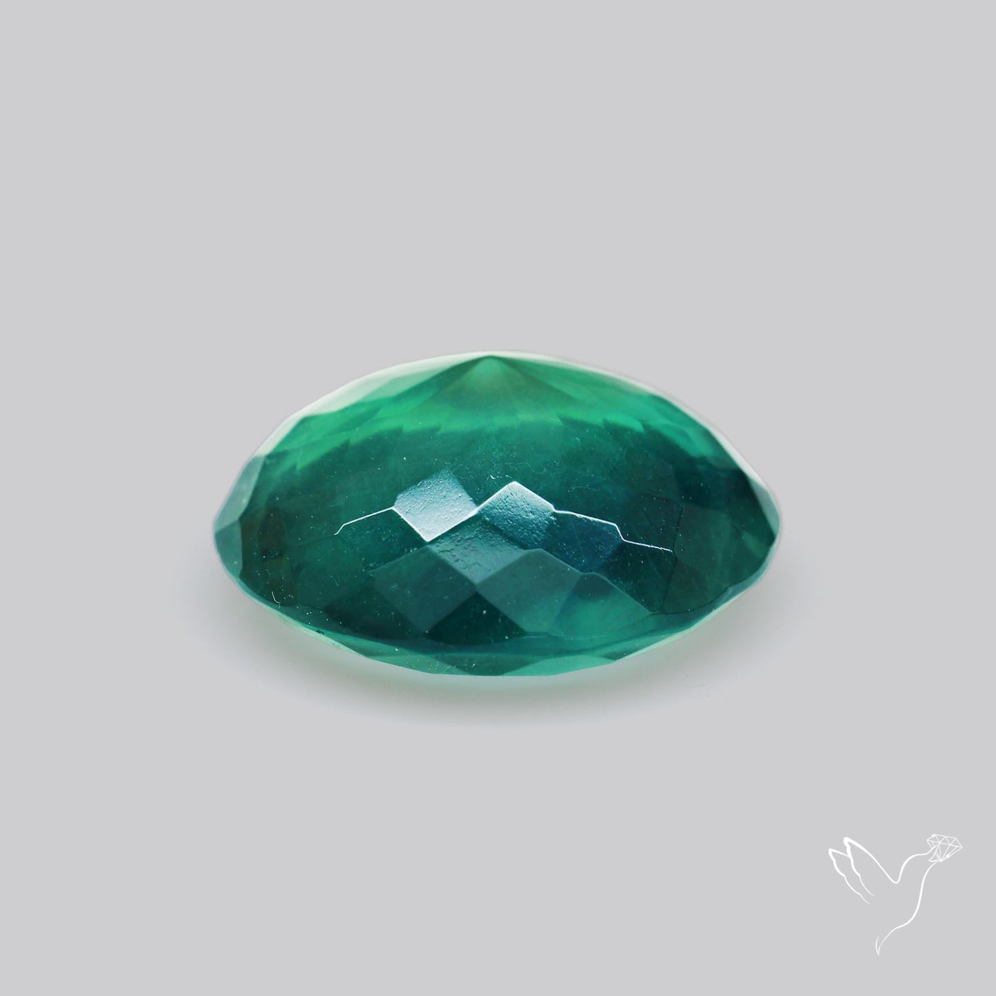 Faceted Belgian Teal Fluorite
