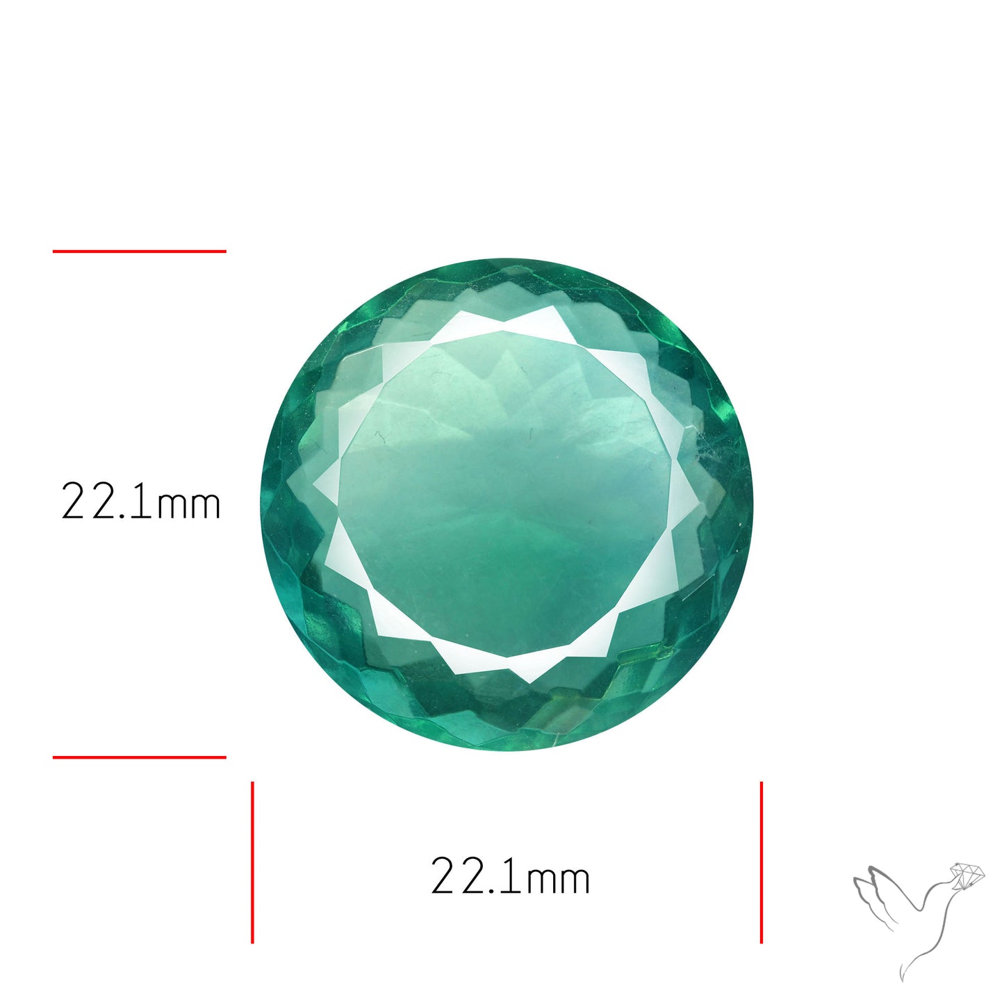 Faceted Belgian Teal Fluorite