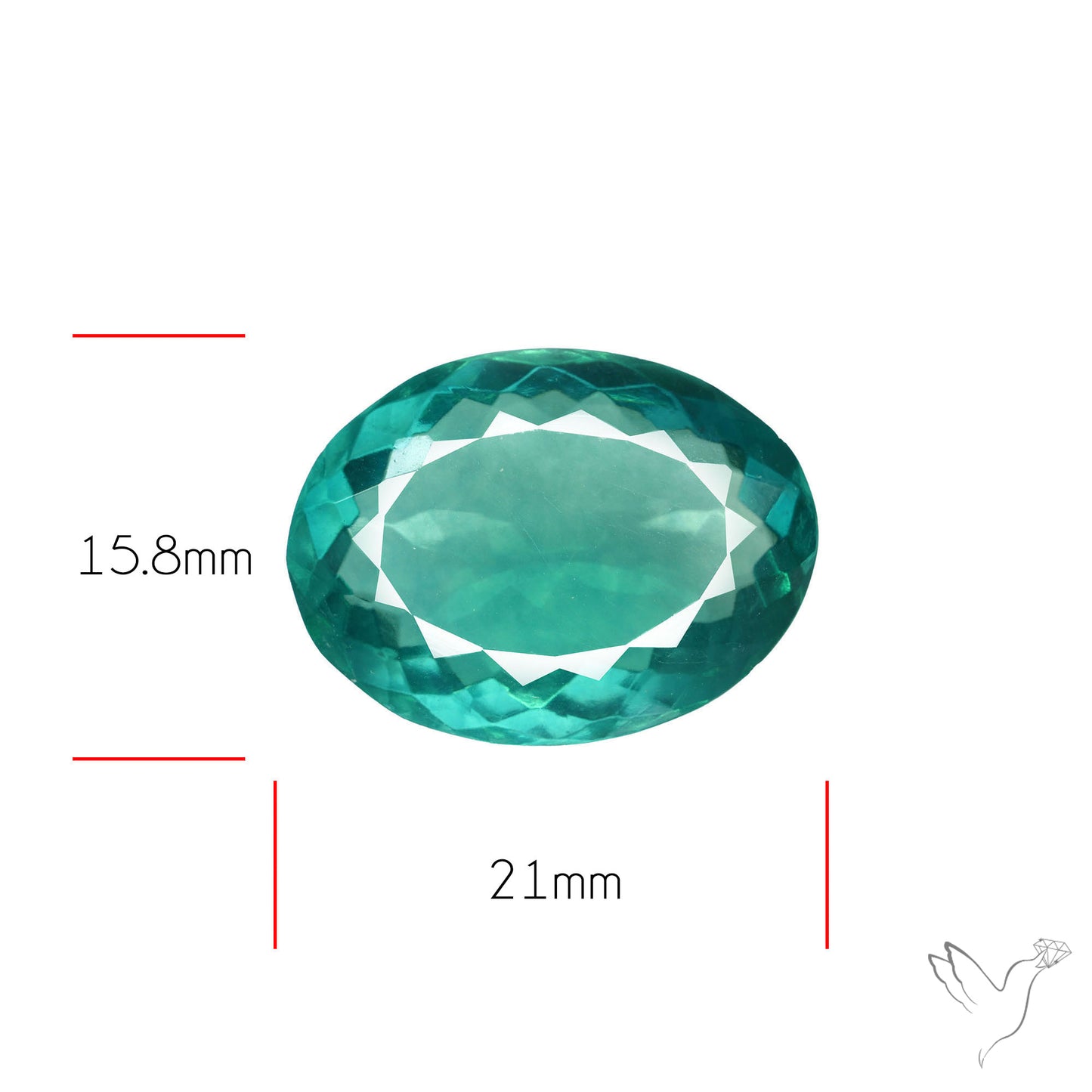Faceted Belgian Teal Fluorite