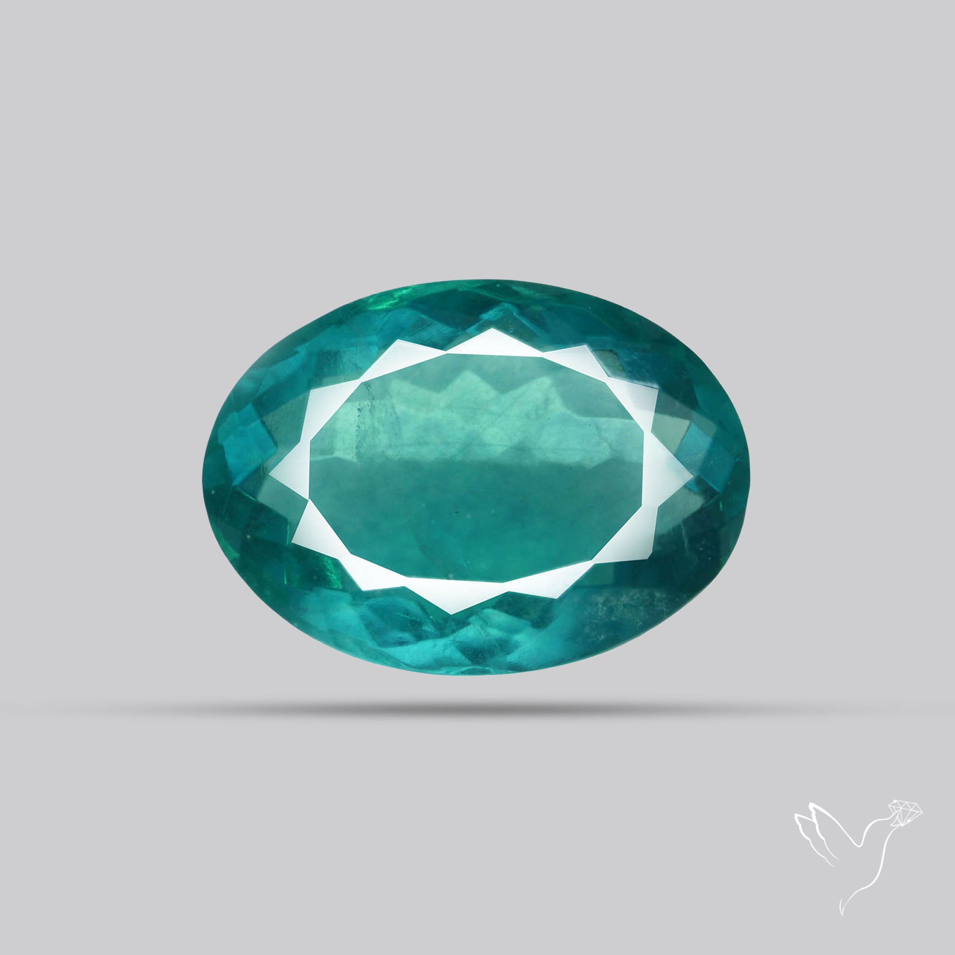Faceted Belgian Teal Fluorite