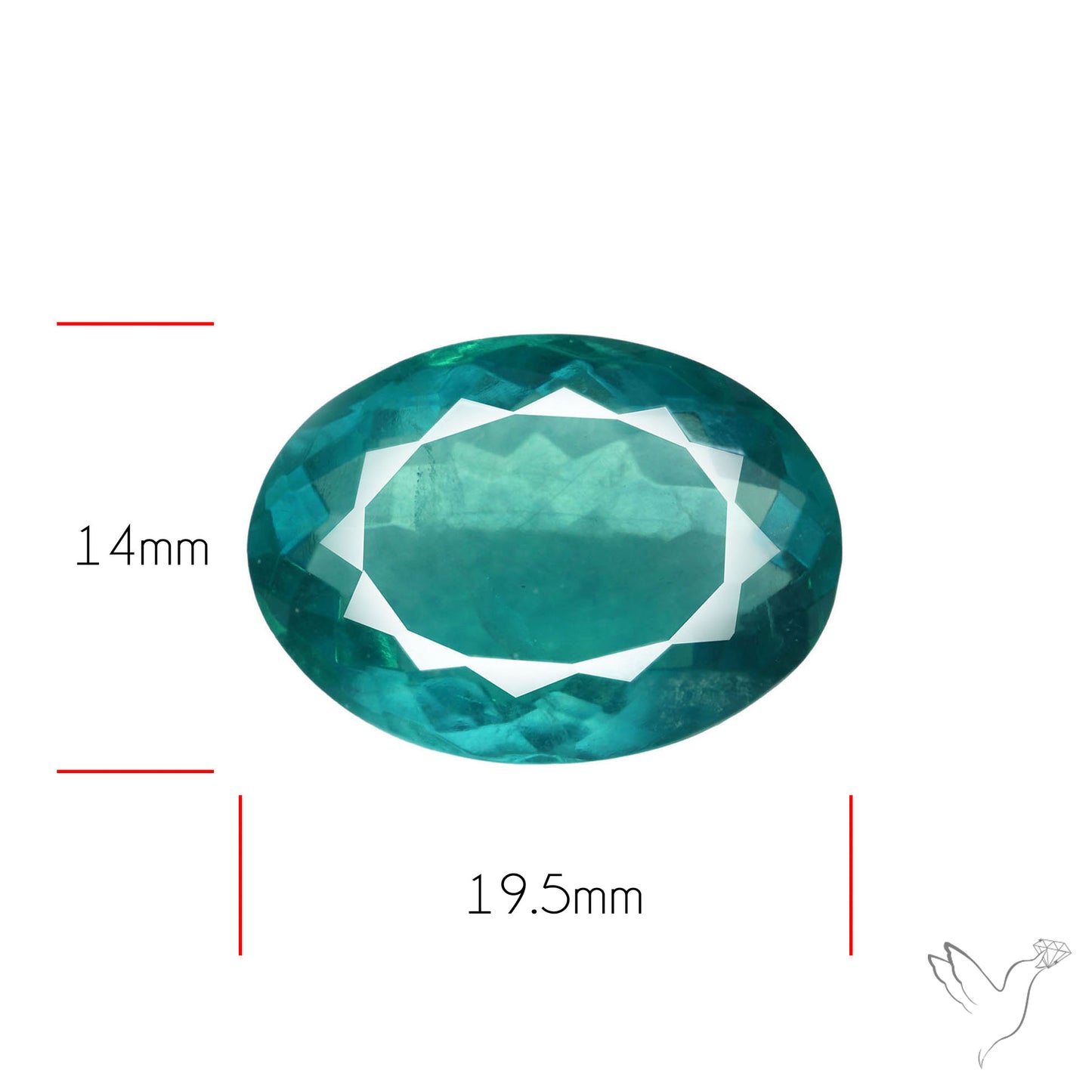 Faceted Belgian Teal Fluorite