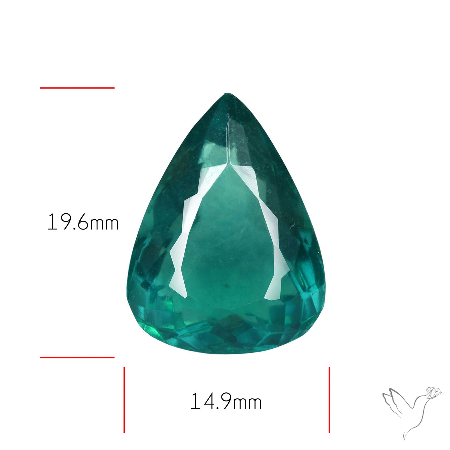 Faceted Belgian Teal Fluorite