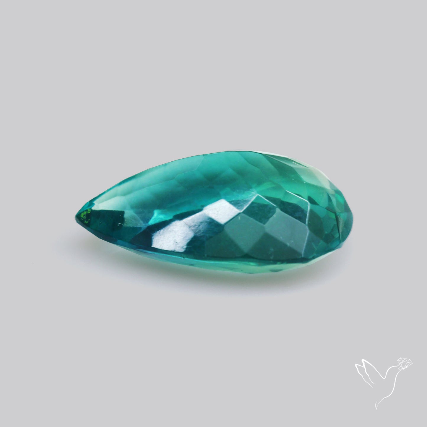 Faceted Belgian Teal Fluorite