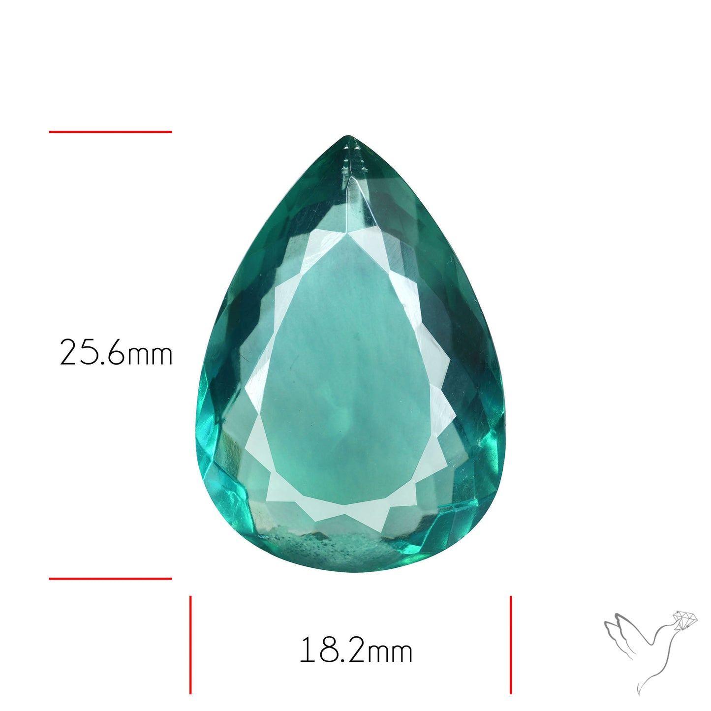 Faceted Belgian Teal Fluorite