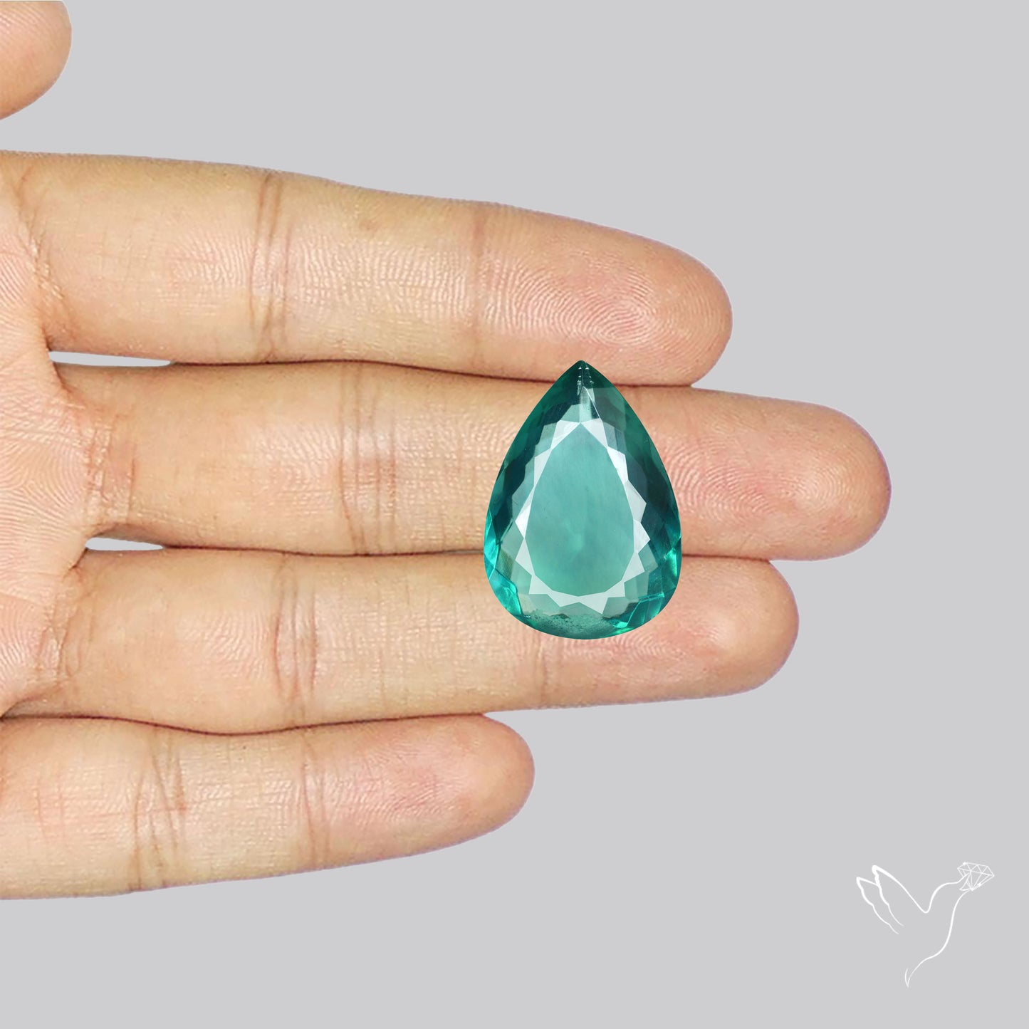 Faceted Belgian Teal Fluorite