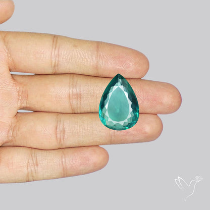 Faceted Belgian Teal Fluorite