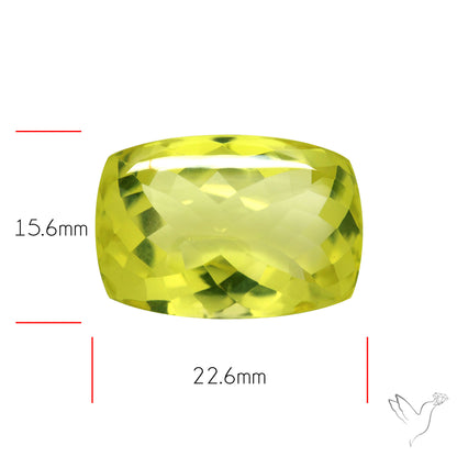 Buff Top Lemon Quartz AAA Clear Faceted Fine Cuts
