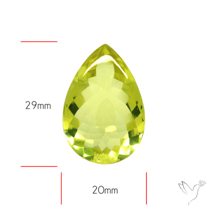 Buff Top Lemon Quartz AAA Clear Faceted Fine Cuts