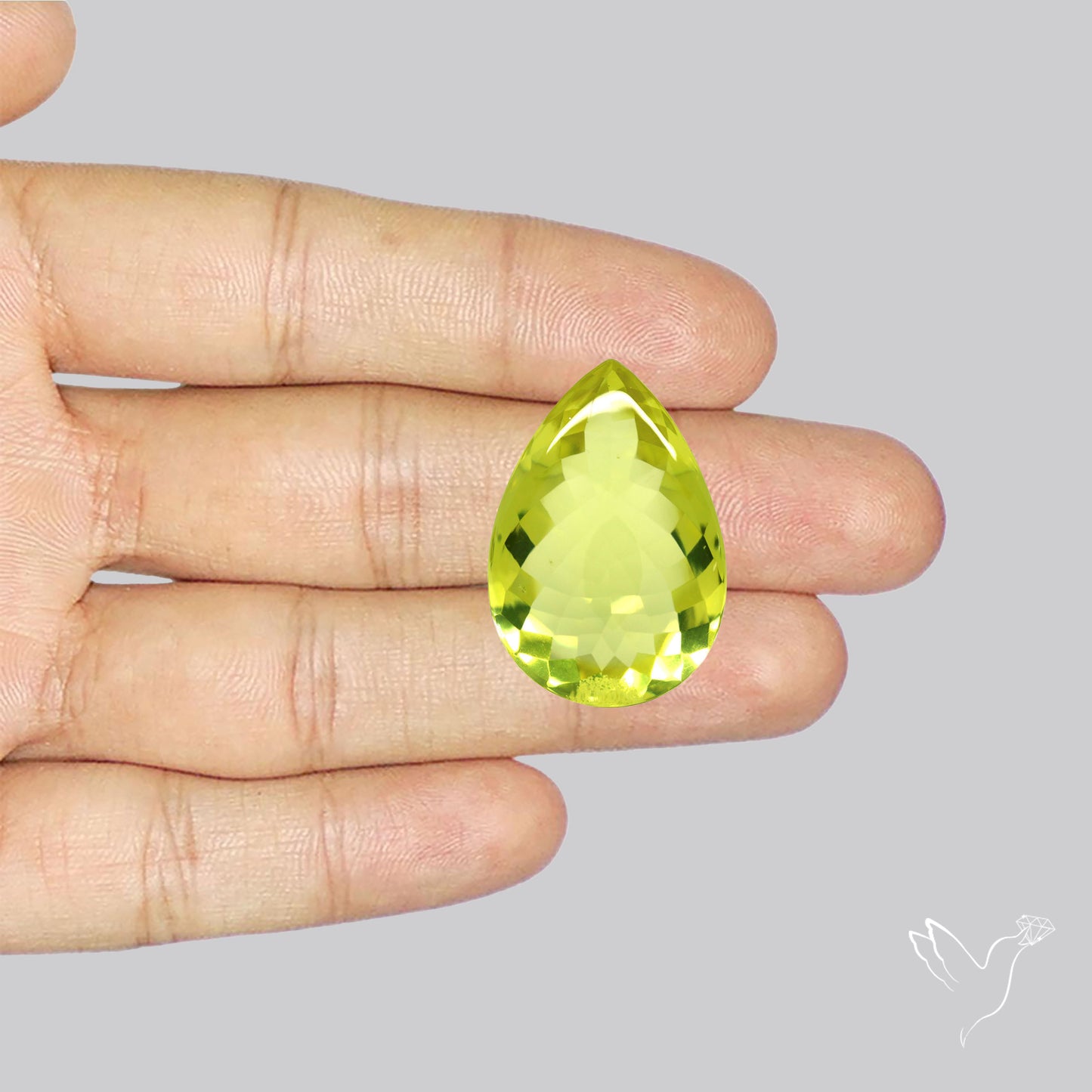 Buff Top Lemon Quartz AAA Clear Faceted Fine Cuts