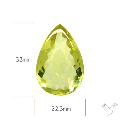 Buff Top Lemon Quartz AAA Clear Faceted Fine Cuts
