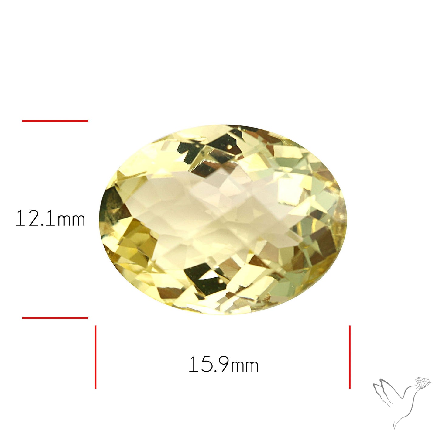 AAA Lemon Quartz Checker Faceted Clear