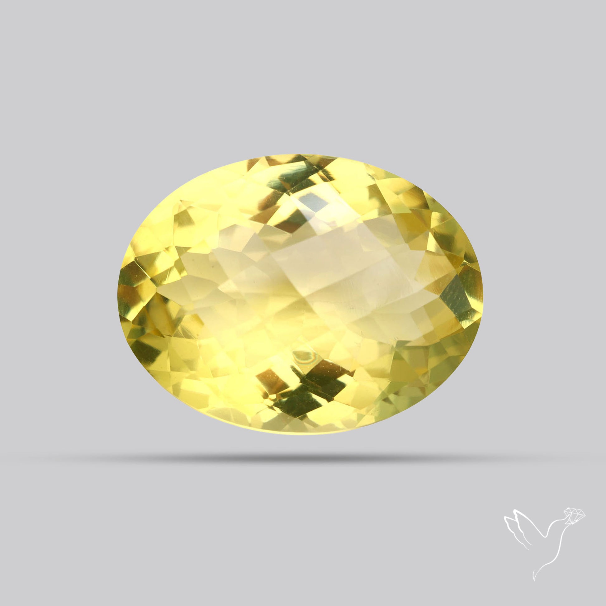 AAA Lemon Quartz Checker Faceted Clear