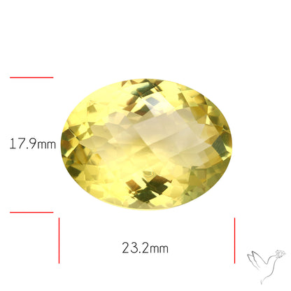 AAA Lemon Quartz Checker Faceted Clear