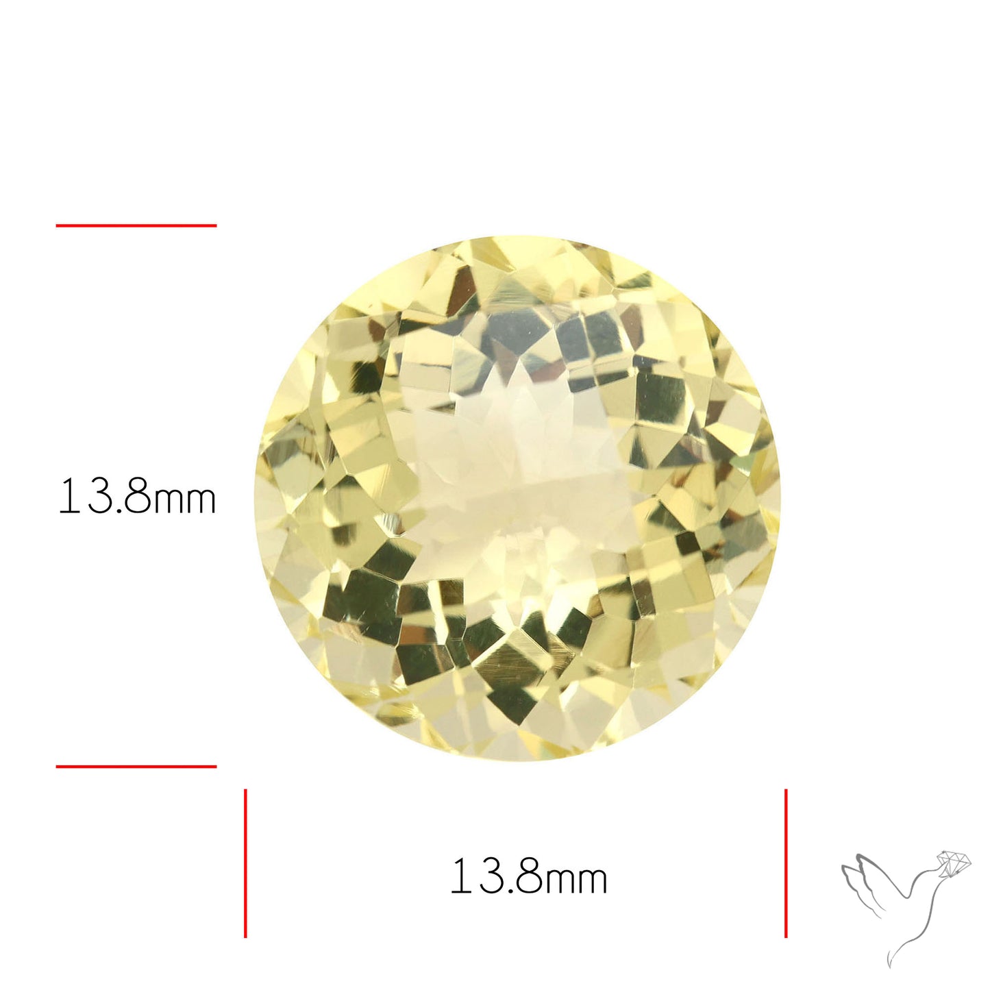 AAA Lemon Quartz Checker Faceted Clear