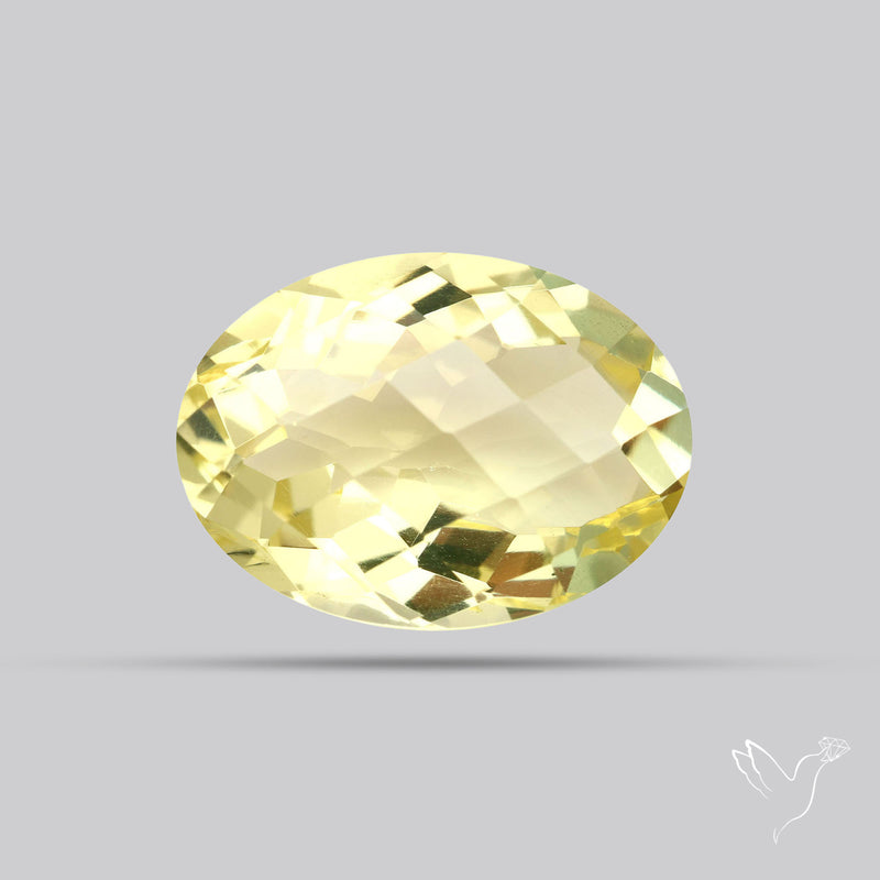 AAA Lemon Quartz Checker Faceted Clear