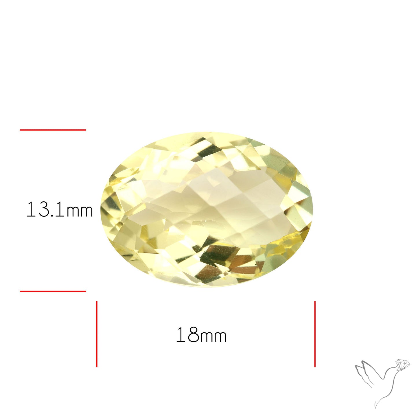 AAA Lemon Quartz Checker Faceted Clear