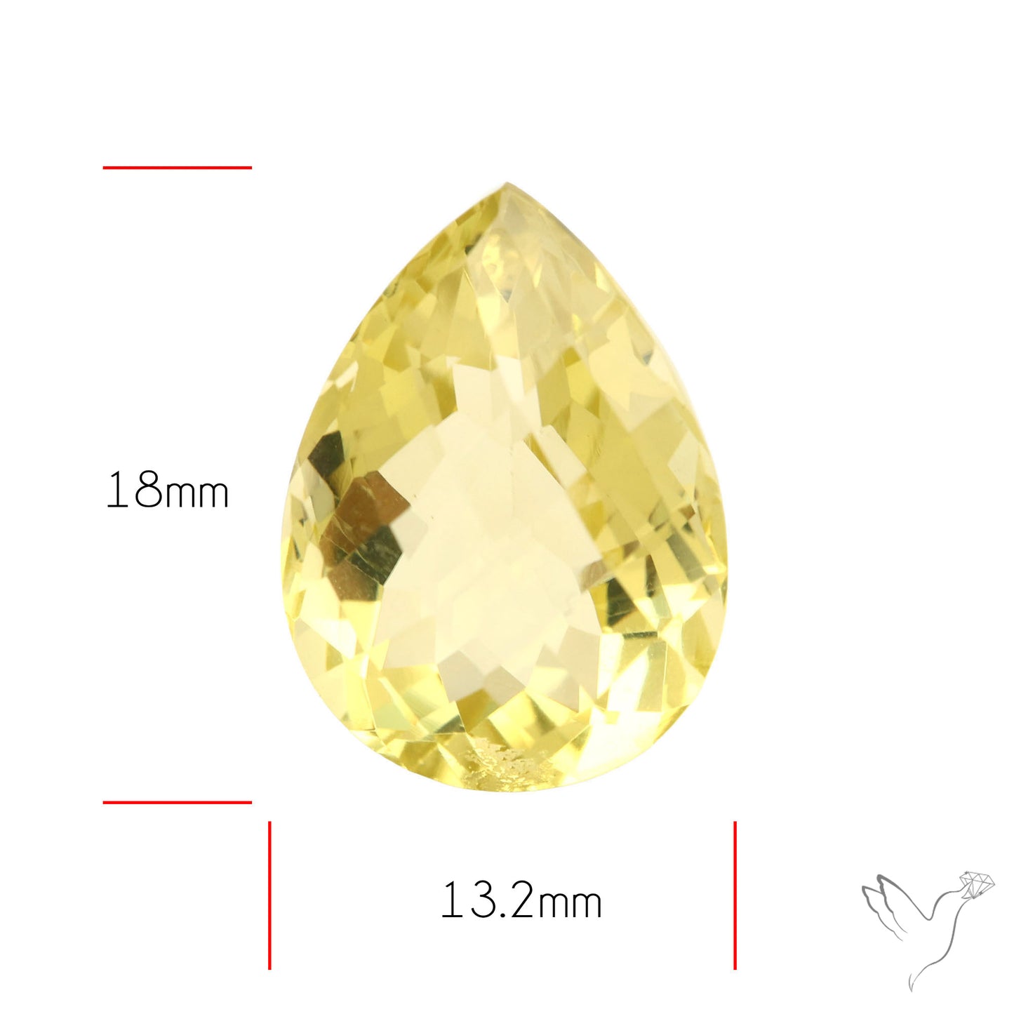 AAA Lemon Quartz Checker Faceted Clear