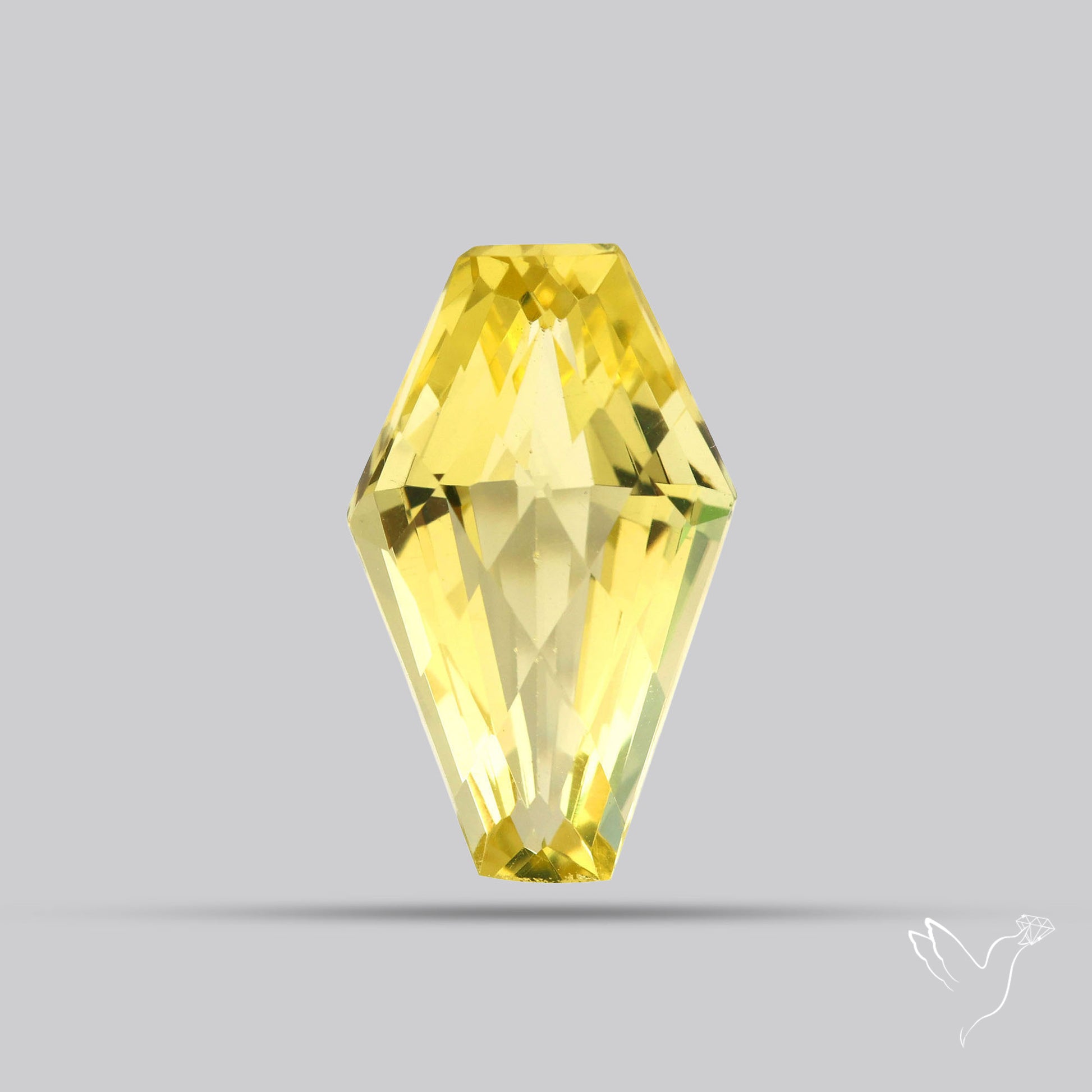 AAA Lemon Quartz Checker Faceted Clear