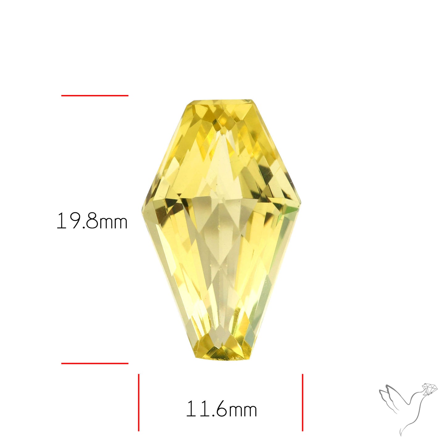 AAA Lemon Quartz Checker Faceted Clear