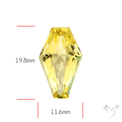 AAA Lemon Quartz Checker Faceted Clear
