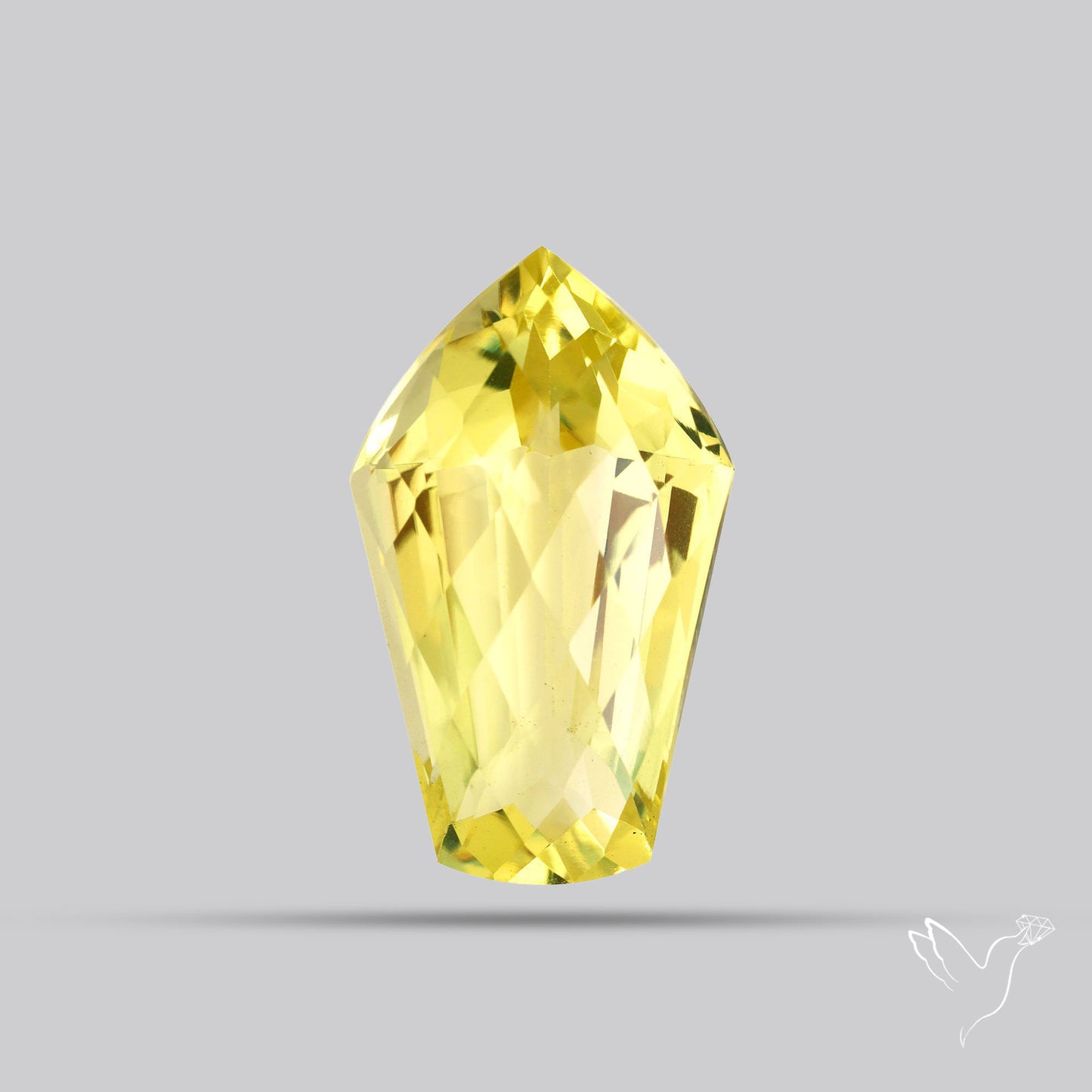 AAA Lemon Quartz Checker Faceted Clear