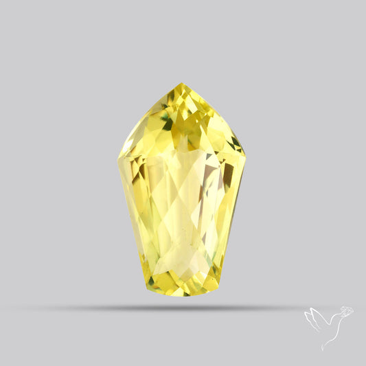 AAA Lemon Quartz Checker Faceted Clear