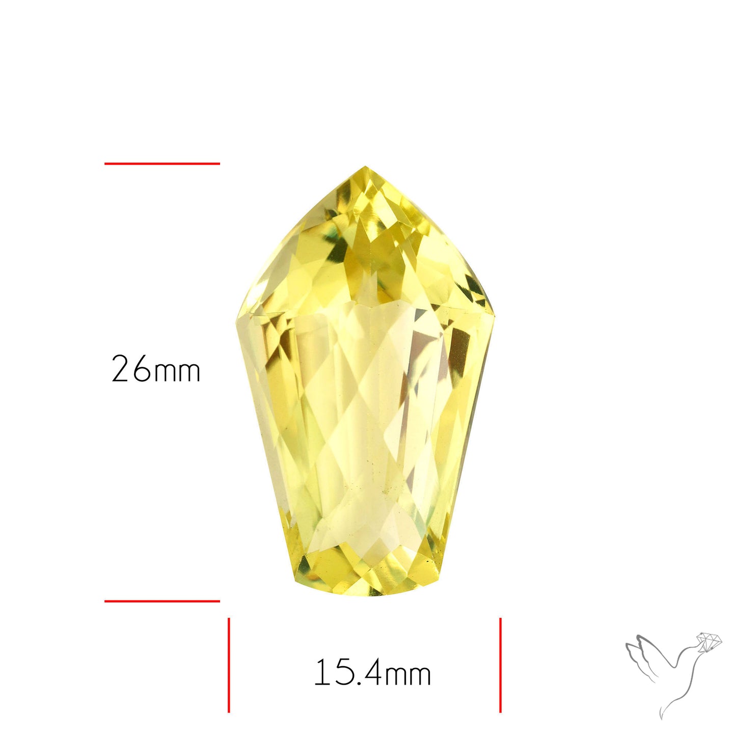 AAA Lemon Quartz Checker Faceted Clear
