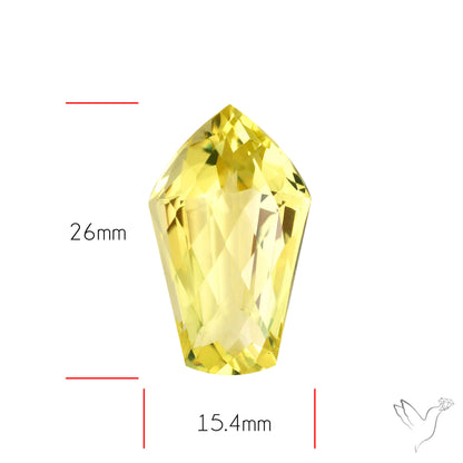 AAA Lemon Quartz Checker Faceted Clear