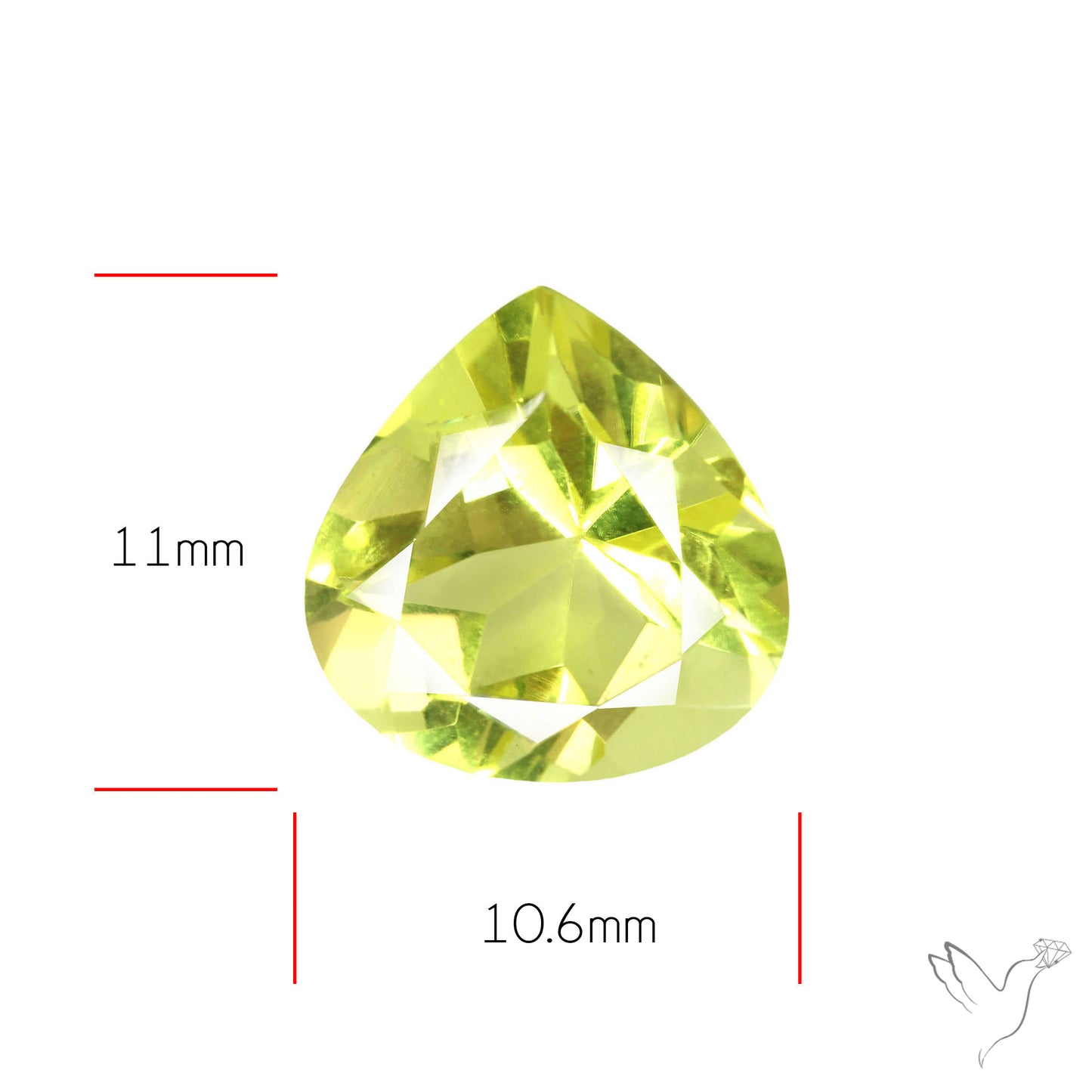 AAA Lemon Quartz Checker Faceted Clear